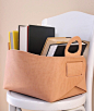Leather Storage Tote : **there is a 2 week lead time for this item to ship**    color: natural  overall dimensions: 16”W x 11.5”D x 10”H Large enough to for kindling, magazines