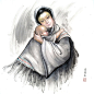 一组反映母爱题材的绘画作品，被深深地震撼。这组绘画作出自香港画家梁洁华的笔下，以细腻的笔法诠释着世间的大爱，生活的艰辛，母爱的温暖，在画家清雅的色彩和唯美的画风中得到了淋漓尽致的展示。----- 祝天下所有妈妈母亲节快乐