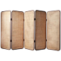 Quincoces - Drago - Qd10 Floor Screen Room Divider Handwoven Walnut Italian Contemporary Wood, Cane