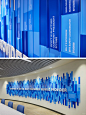 蓝色企业文化墙设计案例分享｜公司文化墙