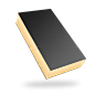 RECTANGULAR GOLD TRAY <br>MAGNETIC CLOSURE WITH BLACK LID