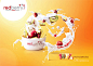 Redberry premium frozen yogurt on Behance