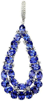 TanzaniteOne Empress earring showcasing over 50 blue-violet tanzanite stones ♥✤ | KeepSmiling | BeStayBeautiful