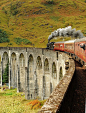 Glenfinnan Viaduct, well known for Harry Potter fans, Highlands, Scotland    by TRAVELINGCOLORS #Scotland: 
