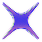 Holographic Chrome Decorative Cross