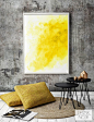 20% OFF Yellow Watercolor Wall Art / Modern Wall by ThinkNoir: