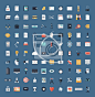 Business and finance flat icons big set #图标#