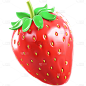 食物食品水果立体3D草莓元素