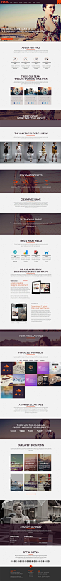 #Flat Metro #Parallax #Onepage #Theme #webdesign