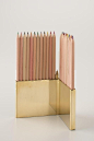 Colored Pencils With Brass Holder Set / Schoolhouse Electric: 