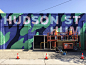 Hudson Street Hum Typography Mural : Abstract Lettering Mural