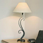 fern wrought iron table lamp by belltrees forge - This fabulous table lamps design is based on the leaf of a fern. It has been hand forged into a gently curved design from wrought iron. It would look fabulous on any side table or console. Belltrees F