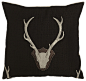 Georgia Deer Pillow - BLACK contemporary-decorative-pillows