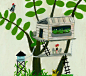 House Plant : This tiny tree house was created for "Welcome to the Jungle" group show at Masthead Gallery. 