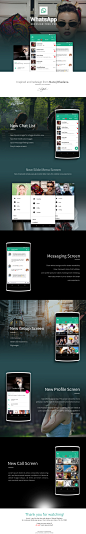 (FREE PSD) Redesign WhatsApp! : Redesign WhatsApp and FREE PSD for you!