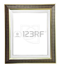 isolated blank modern frame on white