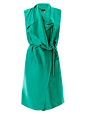 Draped satin wrap dress