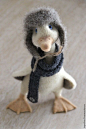 针刺由oksana caccioppoli。 所以可爱，所以完全做！ #felted #toy #art：