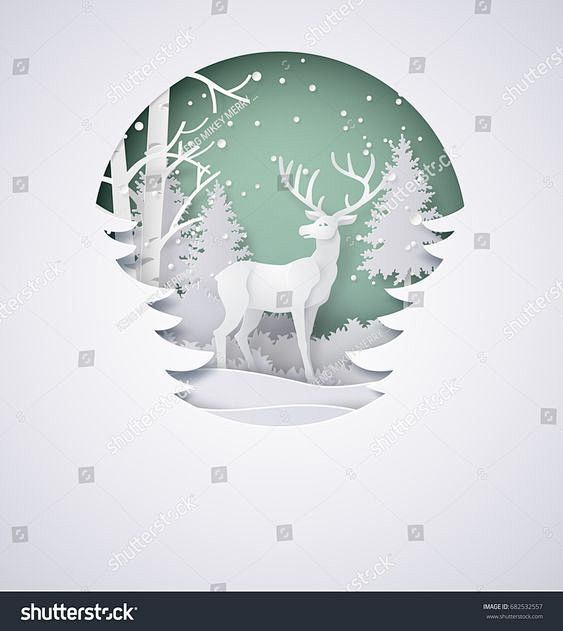 Deer in forest with ...