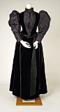 1891-1893 dress alone, American. Label: "Mrs. J.R. Hood, 240 West 48th Street, N. Y." Via MMA.