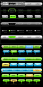 网页导航条按钮设计矢量素材
