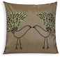 Love Birds Embroidered Pillow Cover contemporary-decorative-pillows