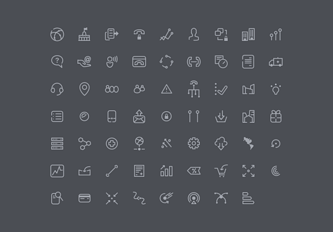 Single Line Icons, K...