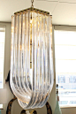 Large Drop Loop Lucite Chandelier image 2