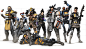 All Characters Artwork from Apex Legends