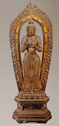 明代木雕菩萨立像，通高有278厘米呢。雕工细致、纹饰华美。