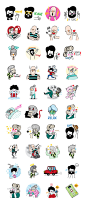 LINE Stickers - A Funny Crew : Stickers pack designed for LINE App