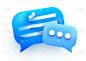 3d chat bubble talk dialogue messenger or