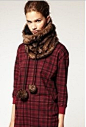 【买家现货转手】ASOS Faux Fur Pom Pom Snood