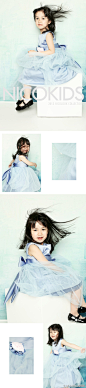 #NICOLOOK系列#随风起舞的飘逸蓝纱裙，还有你的灿烂笑容。FOTO:@我是小语