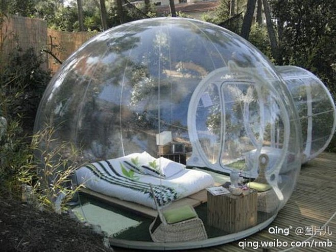 气泡房充分享受阳光，这是一个法国人设计的...