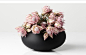 contemporary floral black | pink