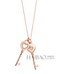 蒂芙尼 (Tiffany & Co.) Tiffany Keys系列珠宝
18K玫瑰金镶钻心形钥匙吊坠