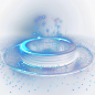 千库网_蓝色科技数据光环光圈粒子光效光点光斑光线_元素编号13647843