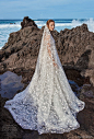 galia lahav gala 2018 bridal sleeveless deep v neck full embellishment romantic a  line wedding dress open v back chapel train (4) sdv