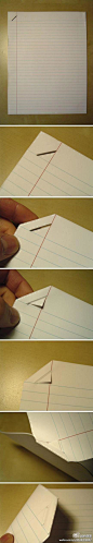只要簡簡單單，在紙的左上角加上一個貼心的切孔就可以省去订书机哦。(转）