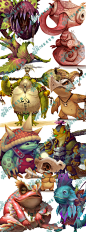 386 游戏美术素材 原画资料 中式超萌Q版宠物怪物参考 角色CG设定-淘宝网