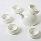 梅纳雪 创意陶瓷骨瓷双子壶茶具套装 整套茶具 时尚简约 礼品