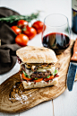 Chorizo Burger With Grilled Mushrooms And Smoked Havarti