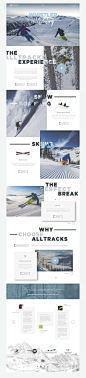 Alltracks : Alltracks a Ski and Snowboard instructor and training camp based in Whistler, Canada.This is a an early concept design for the landing page that was sadly rejected on the first round of designs. The style i wanted to go for was very outdoors a