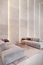 Light in architecture - travertine wall