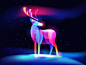 炫彩icon 渐变icon 透叠构成icon 光效icon 12_new_reindeer