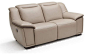 Malvo Beige Full Leather Top Grain Leather Sofa Set With Built-in Recliners - modern - sofas - New York Furniture Outlets, Inc.