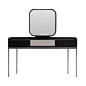 NAME : EMMA CODE : L88 Clean and stylish design with the characteristics of the rounded back panel from its family, EMMA dressing table has a mirror affixed in the middle. This feminine dressing table can be used in all kinds of spaces and rooms besides t