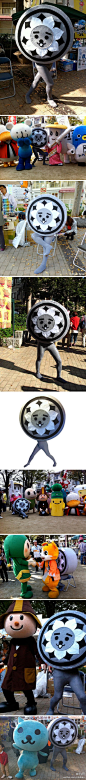 东京西国分寺的吉祥物“西国君”，日本网友的评价是『就像是会走路的花圈』。