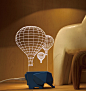 厂家直销热气球LED创意小夜灯USB床头装饰台灯情人节情侣礼物-淘宝网